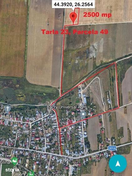 Teren de 33100 mp, în Glina