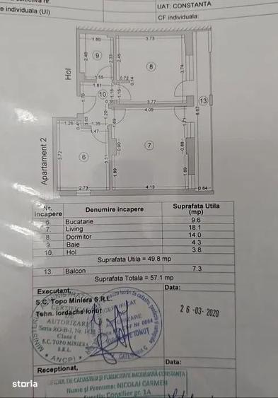 Apartament cu 2 camere decomandat în Central
