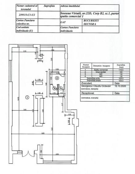Spațiu comercial, de 123.3 mp, în Militari