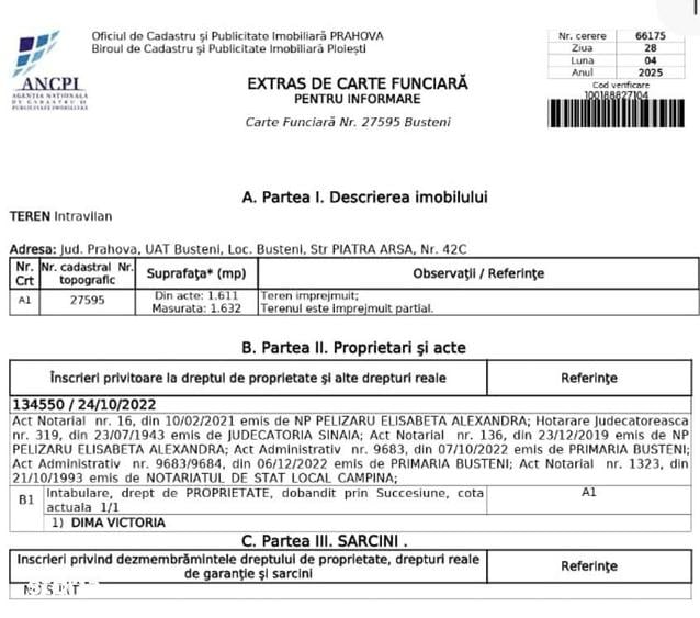 Teren de 1600 mp, în Poiana Țapului