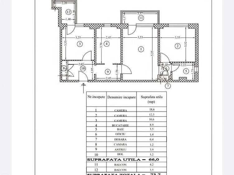 Apartament cu 3 camere semidecomandat, mobilat în Iancului