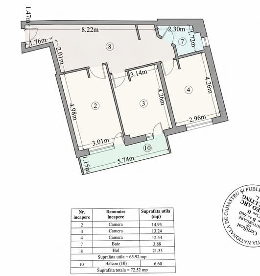 Apartament 3 camere 73mp | 0 comision | Otopeni Central | parcare boxa | metrou - 9
