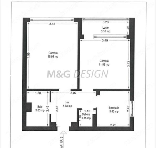 Apartament 2 camere decomandat zona Complex-Olimpia -CENTRALA - 5