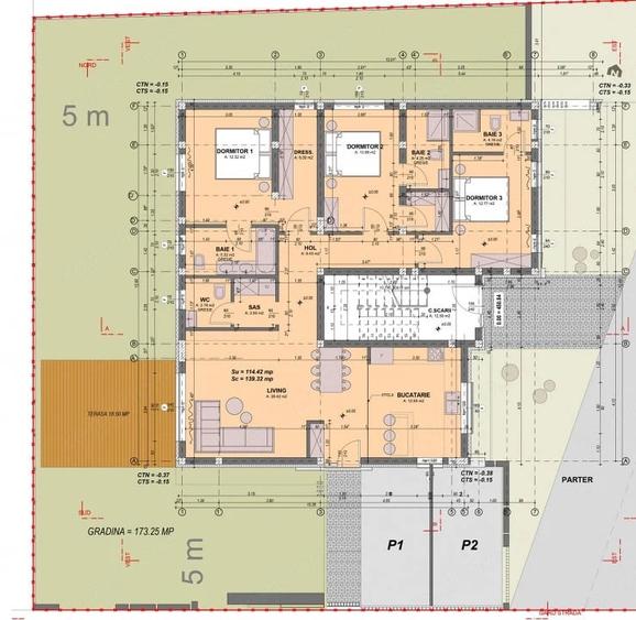 Apartament cu 4 camere decomandat în Central