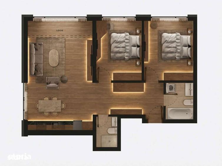 Apartament cu 3 camere în Militari