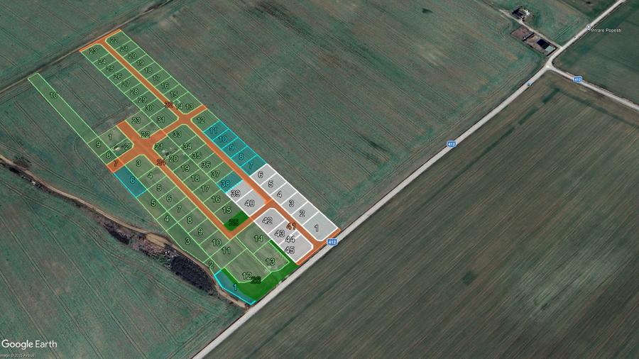 Teren Construcții intravilan de 1000 mp, în Frumușani