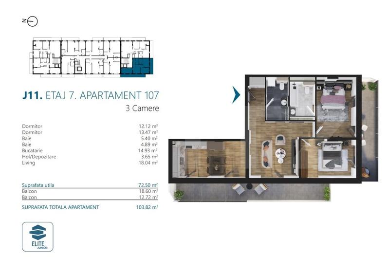 Apartament cu 3 camere semidecomandat în Mărăști — fotografia 2
