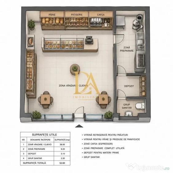 Spațiu comercial, de 40 mp, în Central