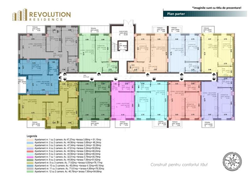 Apartament cu 2 camere decomandat în Hotvon