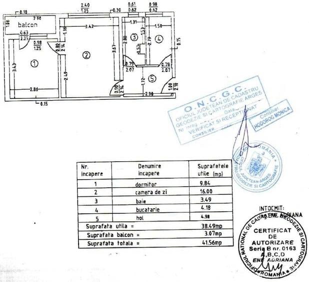 Apartament cu 2 camere semidecomandat în Nord