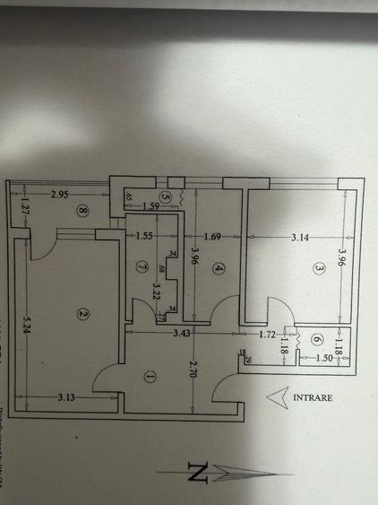 Apartament cu 2 camere decomandat în Exterior Vest