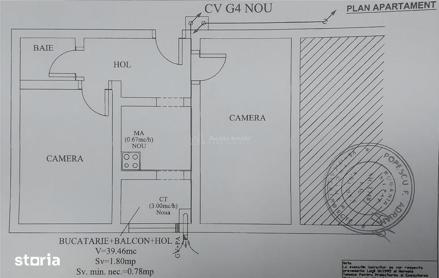 2 camere nemobilate - Pantelimon Titan - birouri - locuit - etaj 6 - 2