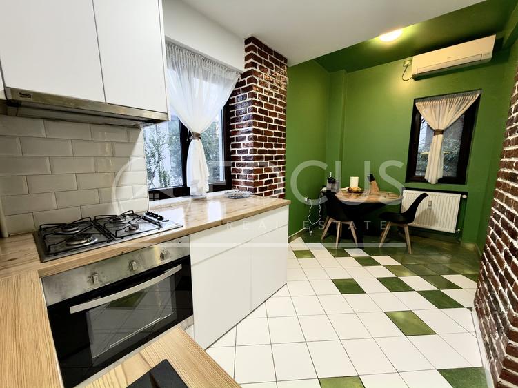 Apartament cu 2 camere semidecomandat, mobilat în Dorobanți