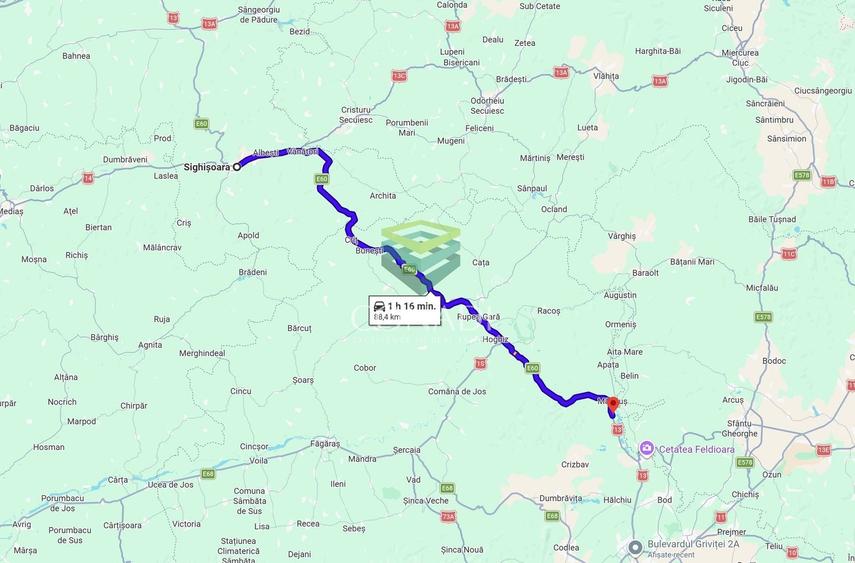 Teren Construcții intravilan de 33500 mp, în Măieruș