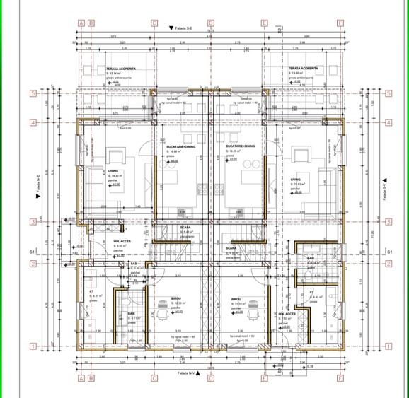 Duplex cu 4 camere cu Canalizare în Moșnița Nouă