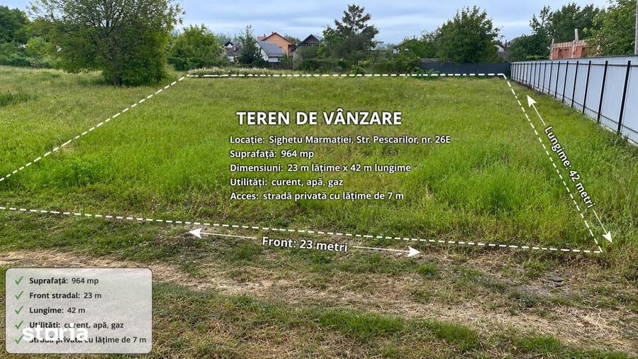 Teren de 964 mp, în Central