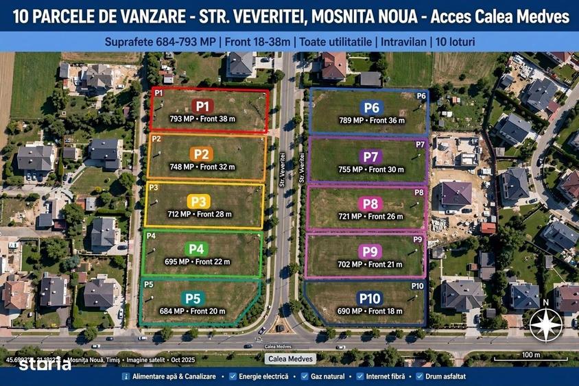 10 Terenuri de vanzare, in Mosnita Noua - 1