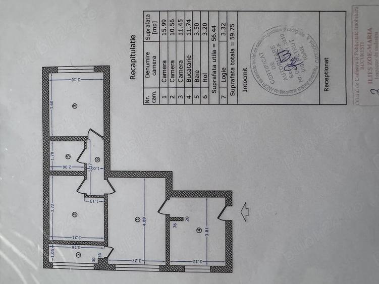 Apartament cu 3 camere semidecomandat în Crângași