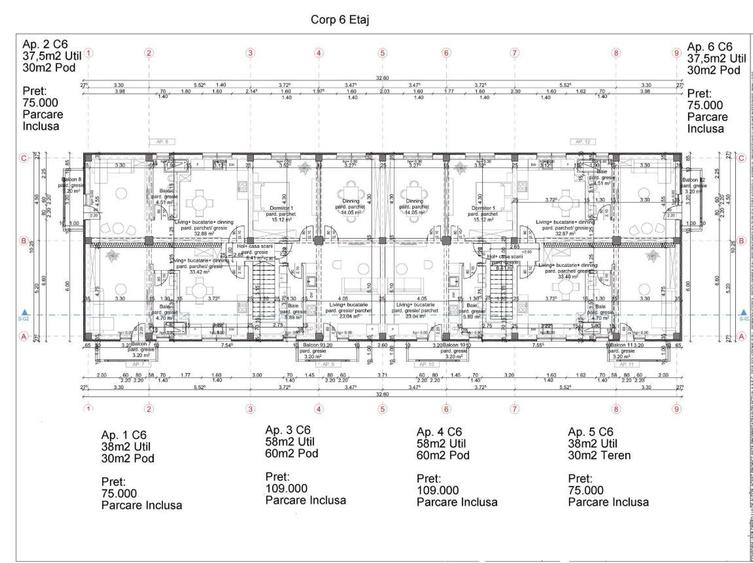 Apartament cu 3 camere în Rediu