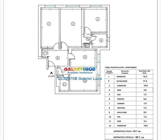 Comision 0% | Apartament 4 camere 82 mp | Decomandat | Podul Grant | - 1