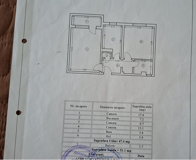 Apartament cu 2 camere decomandat în Tomis Nord