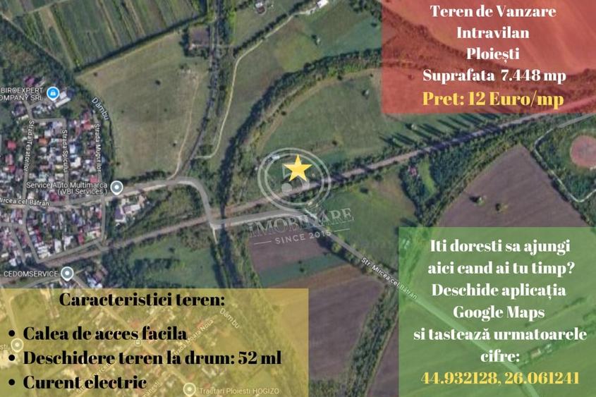 Teren Construcții intravilan de 7500 mp, în Est