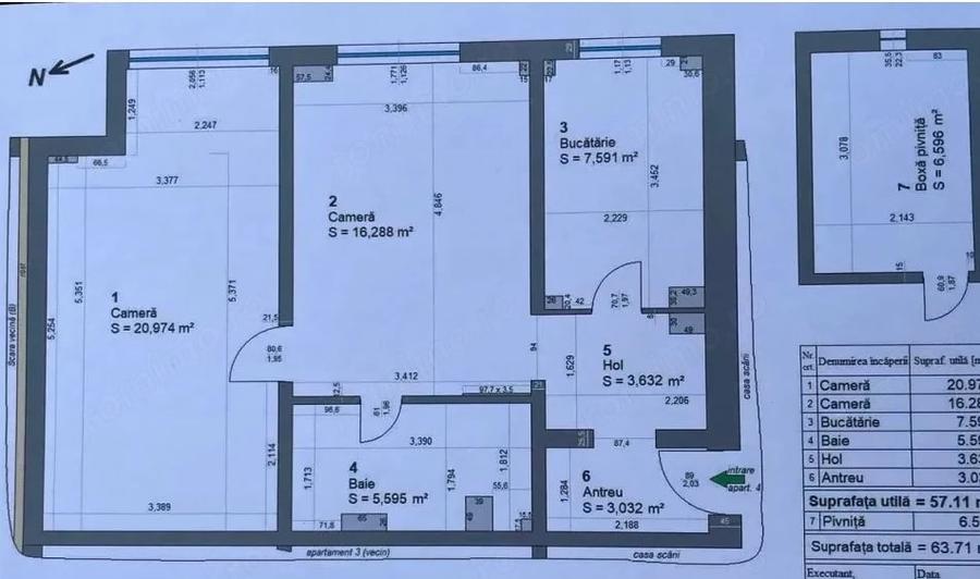 Apartament cu 2 camere semidecomandat în Județean