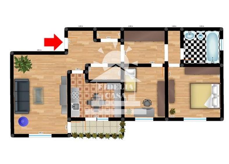 Apartament cu 3 camere decomandat în Păcurari