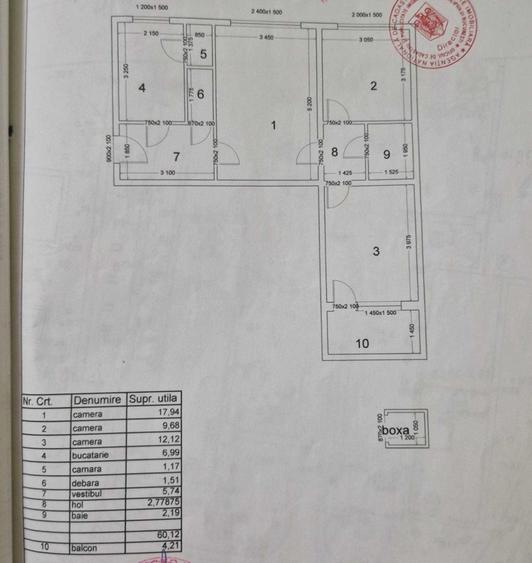 Apartament cu 3 camere semidecomandat în Titan