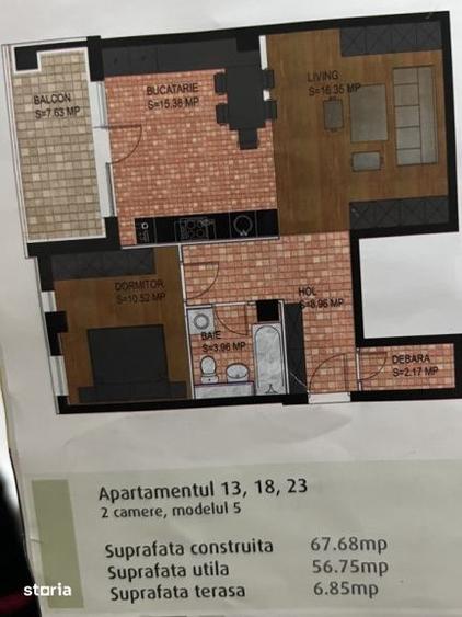 Apartament cu 2 camere, mobilat în Ciarda Roșie