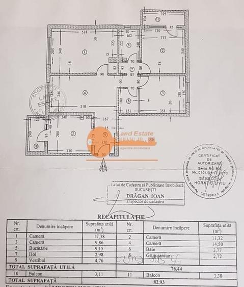 Apartament cu 4 camere decomandat în Crângași