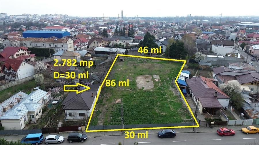 Teren Construcții intravilan de 2782 mp, în Central