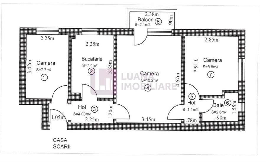 Apartament cu 3 camere în Vest