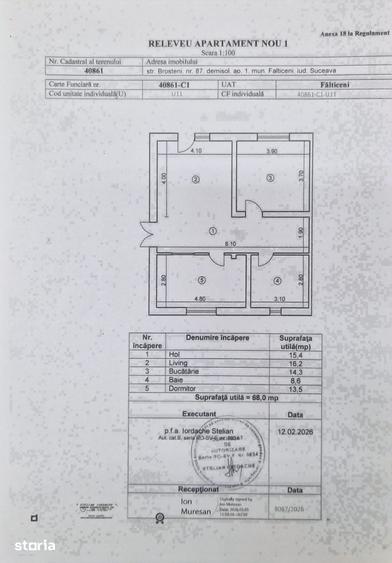 Apartament cu 2 camere în Fălticeni