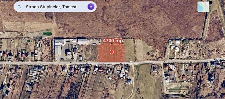 Teren de 4700 mp, în Tomești