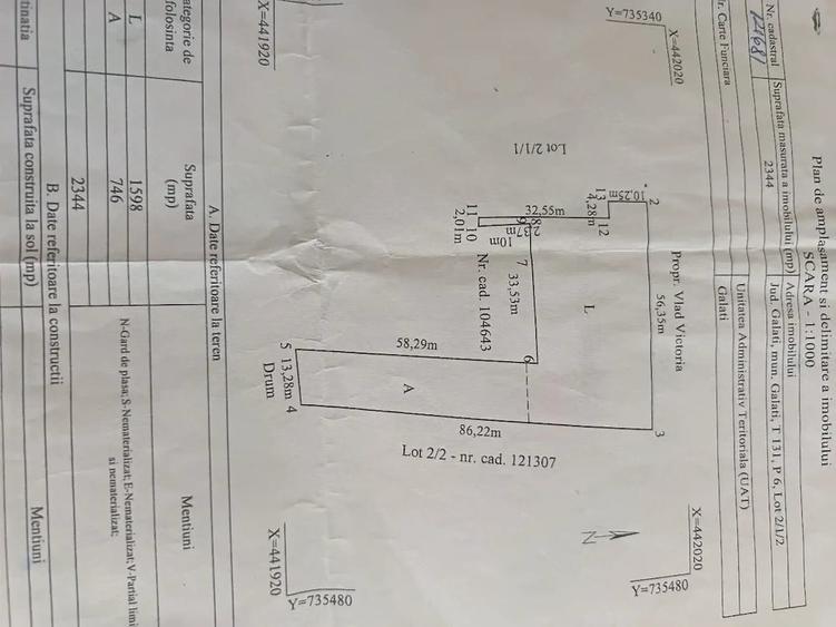 Teren de 3450 mp, în Central
