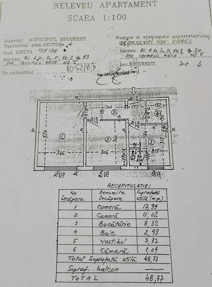 Apartament cu 2 camere decomandat, mobilat în Berceni