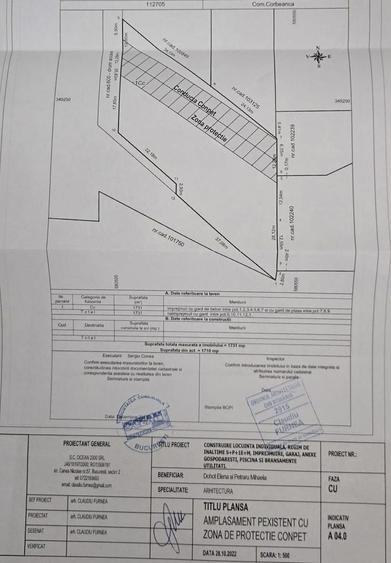 Teren Construcții intravilan de 1731 mp, în Corbeanca