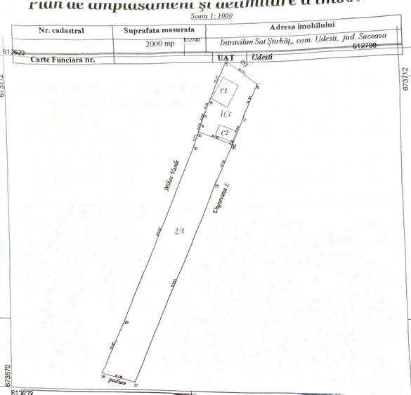 Casă cu 3 camere cu Teren 2000 Mp în Udești