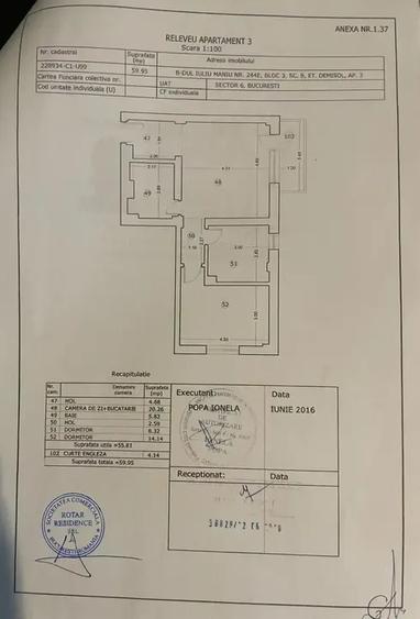Apartament cu 3 camere semidecomandat în Militari