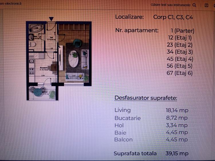 Garsonieră decomandată în Berceni