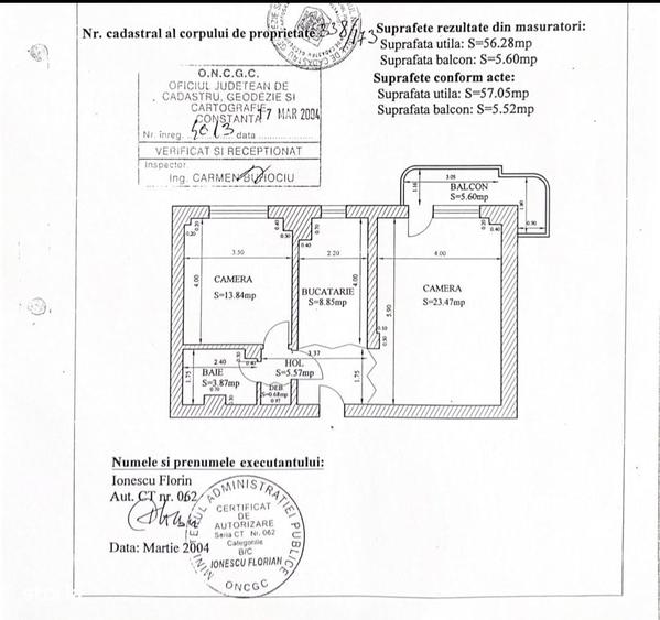 Apartament cu 2 camere decomandat în Gara