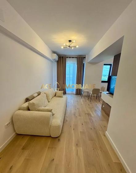 Apartament cu 2 camere semidecomandat, mobilat în Pipera