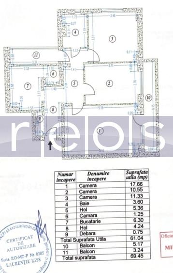 Apartament cu 3 camere decomandat, mobilat în Tineretului