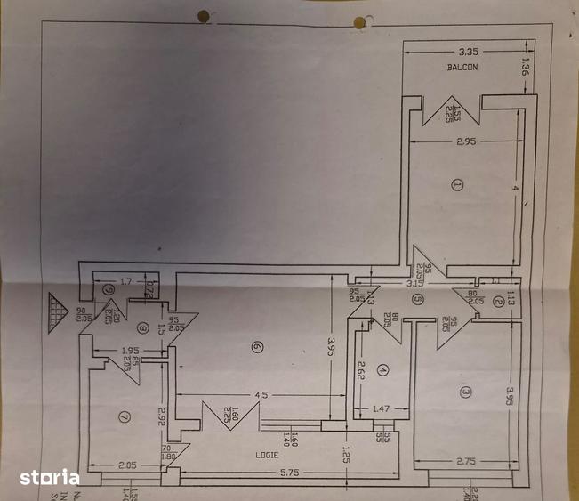 Apartament cu 3 camere semidecomandat, mobilat în Militari
