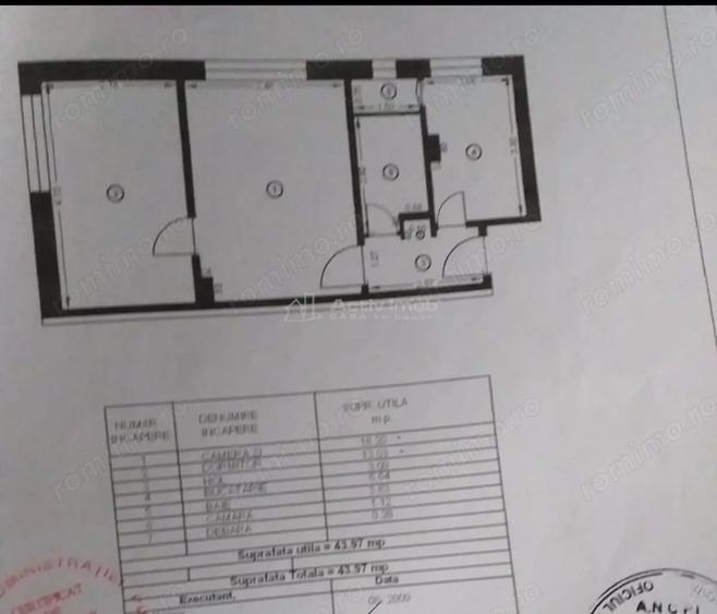 Apartament cu 2 camere semidecomandat în Boldești