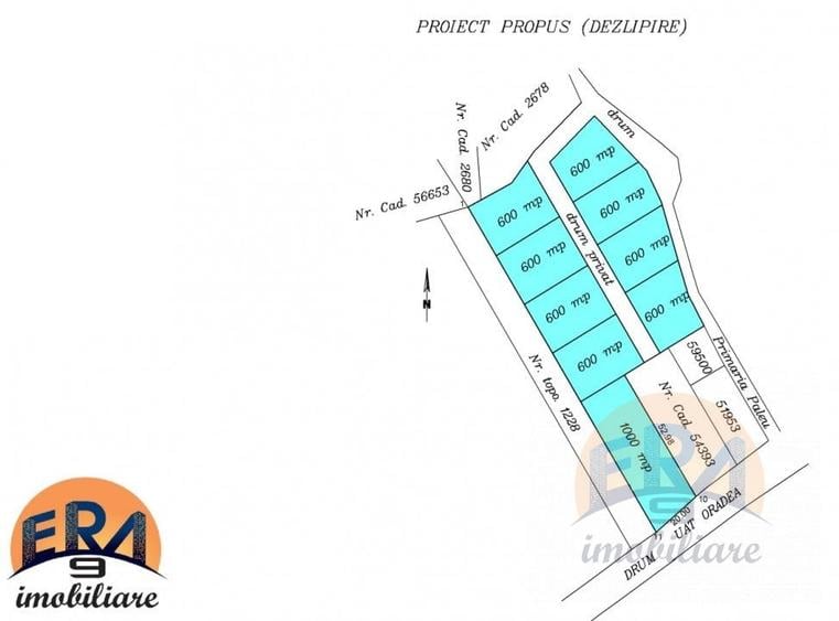 Teren Construcții intravilan de 6372 mp, în Oncea