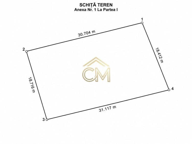 Teren Construcții intravilan de 574 mp, în Sud-Vest