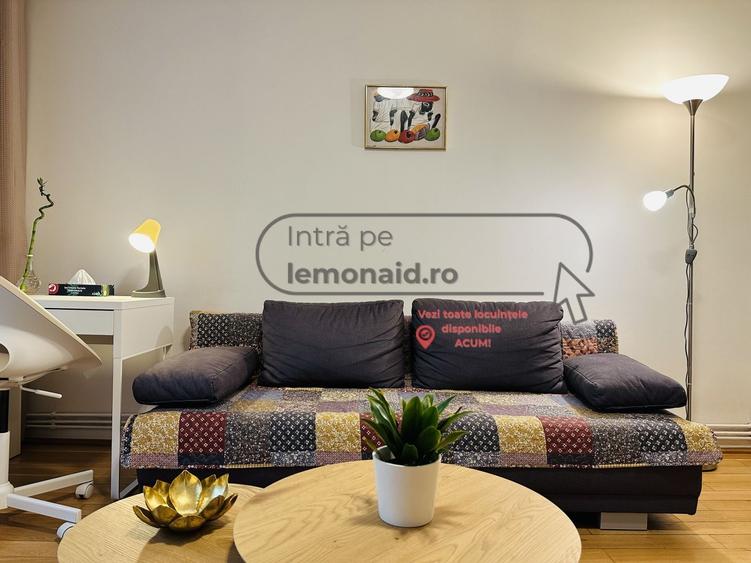Apartament cu 2 camere semidecomandat, mobilat în Central