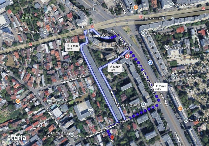 Apartament cu 2 camere, mobilat în Matei Voievod